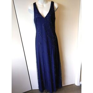 Vintage Y2K Urban Girl Nites Maxi Dress M Mesh Overlay Formal Event 90s Glam